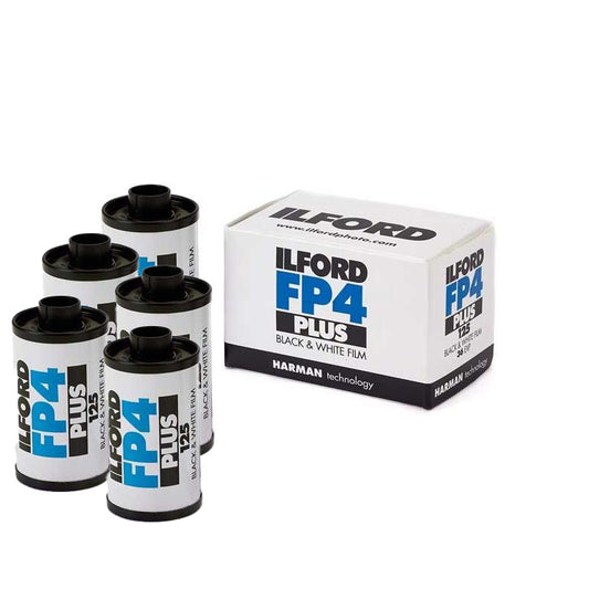 Ilford FP4 Plus 35mm film - 5 pack bundle